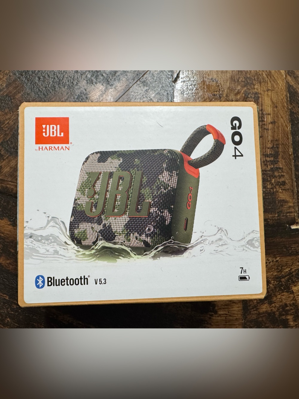 JBL GO 4 Portable Bluetooth Speaker in Camouflage Green